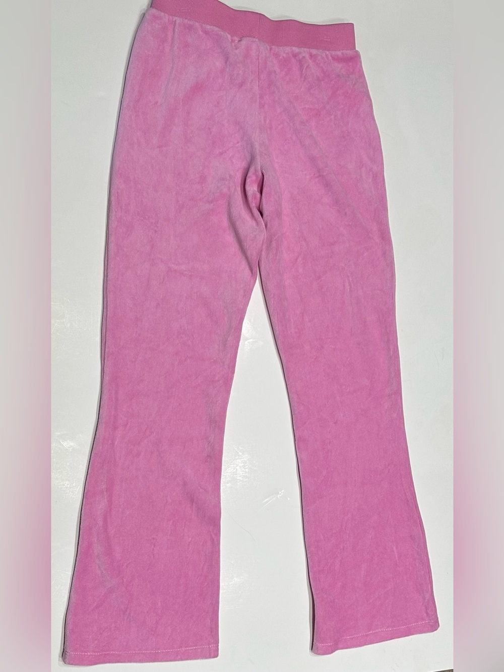 NEW, JUICY COUTURE Youth Girls Size 12 Velour Track Pink Pants Violet Tulle - Picture 3 of 13